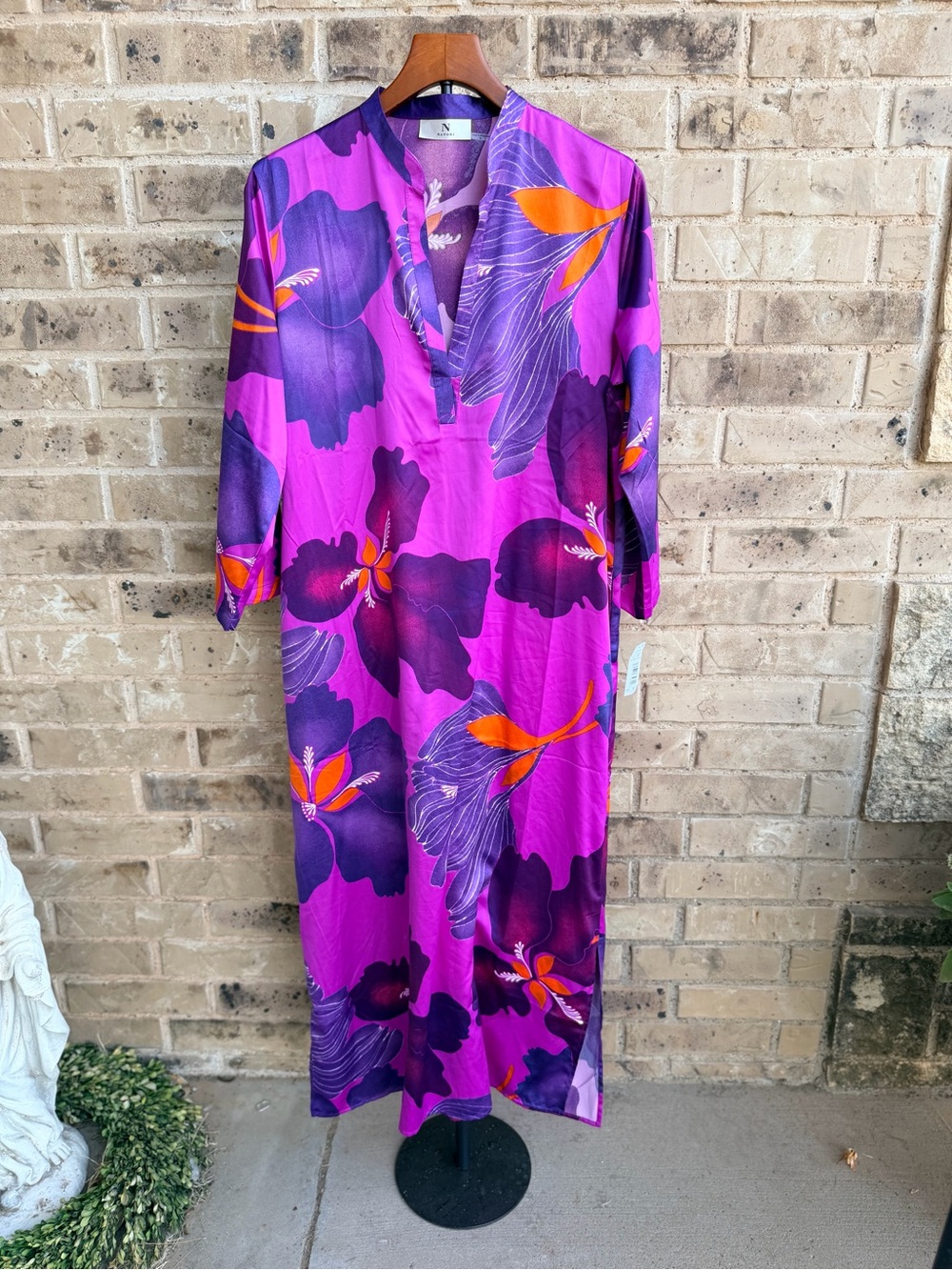Natori Majestic Orchid Caftan Size Medium NWT - Picture 2 of 12